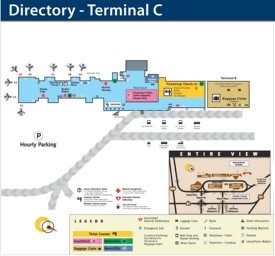 San Jose airport terminal C map