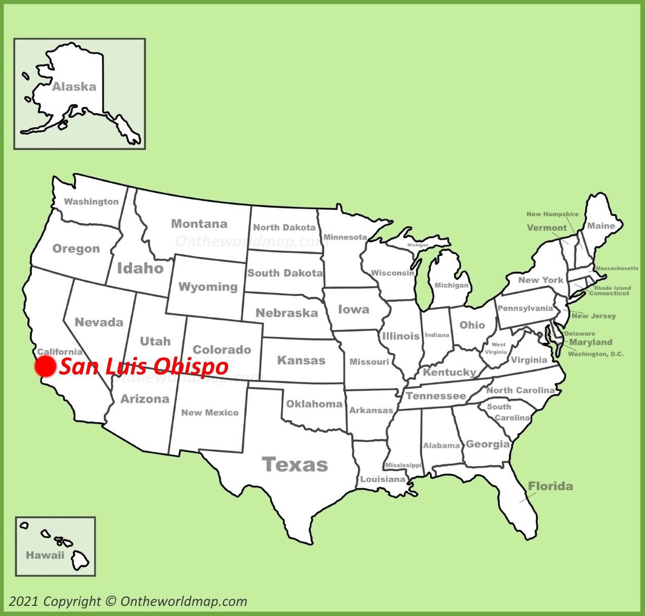 San Luis Obispo Location Map