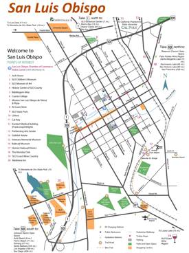 San Luis Obispo Tourist Map