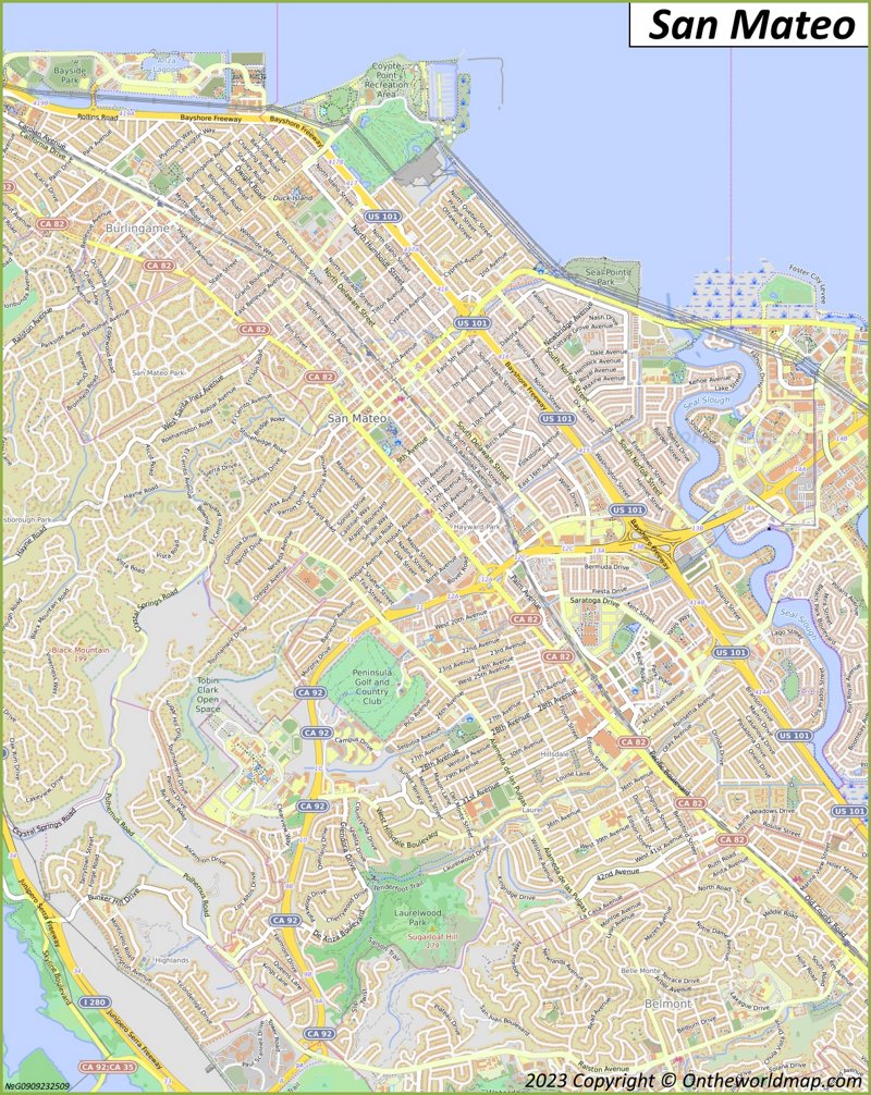 Map of San Mateo