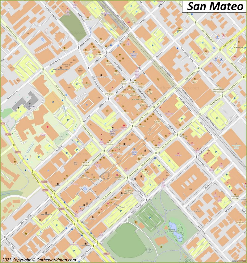 Downtown San Mateo Map