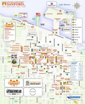 Historic Downtown Sanford Tourist Map