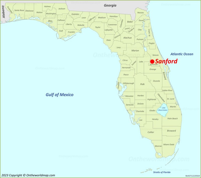 Sanford Location On The Florida Map