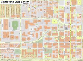 Santa Ana Civic Center Map