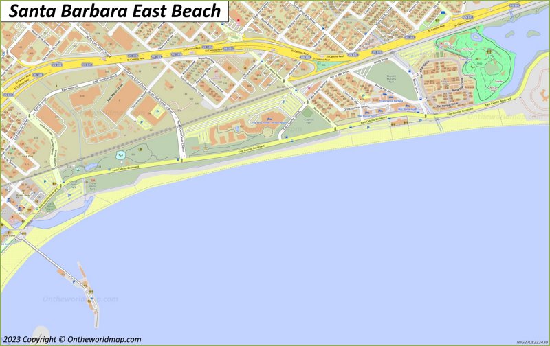 Santa Barbara East Beach Map