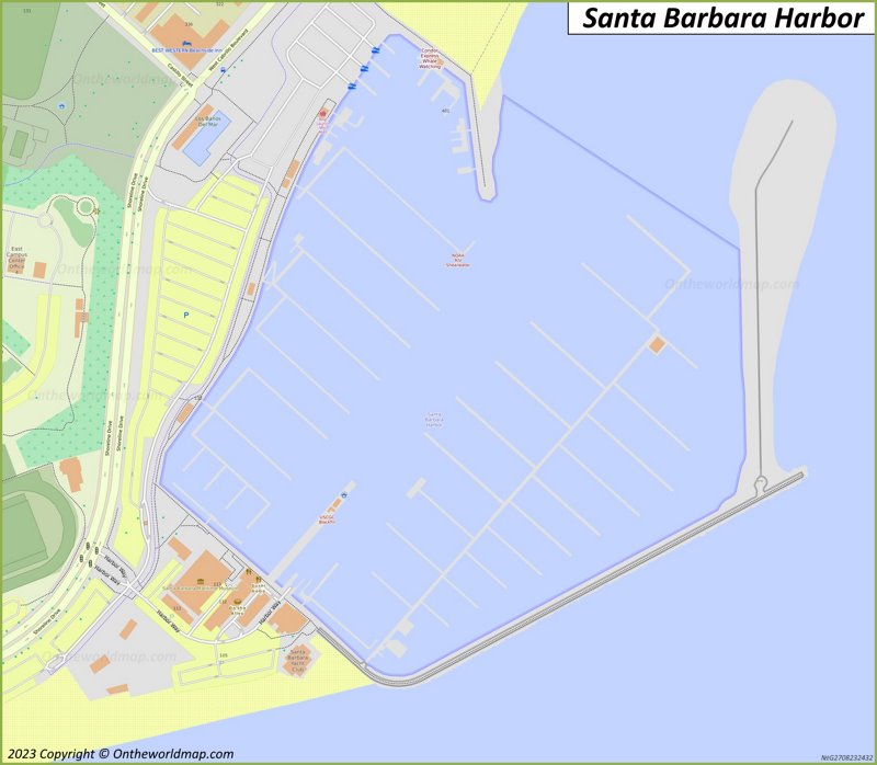Santa Barbara Harbor Map