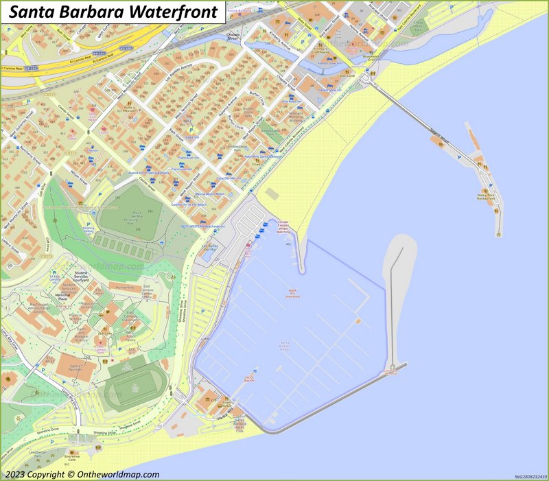 Santa Barbara Waterfront Map
