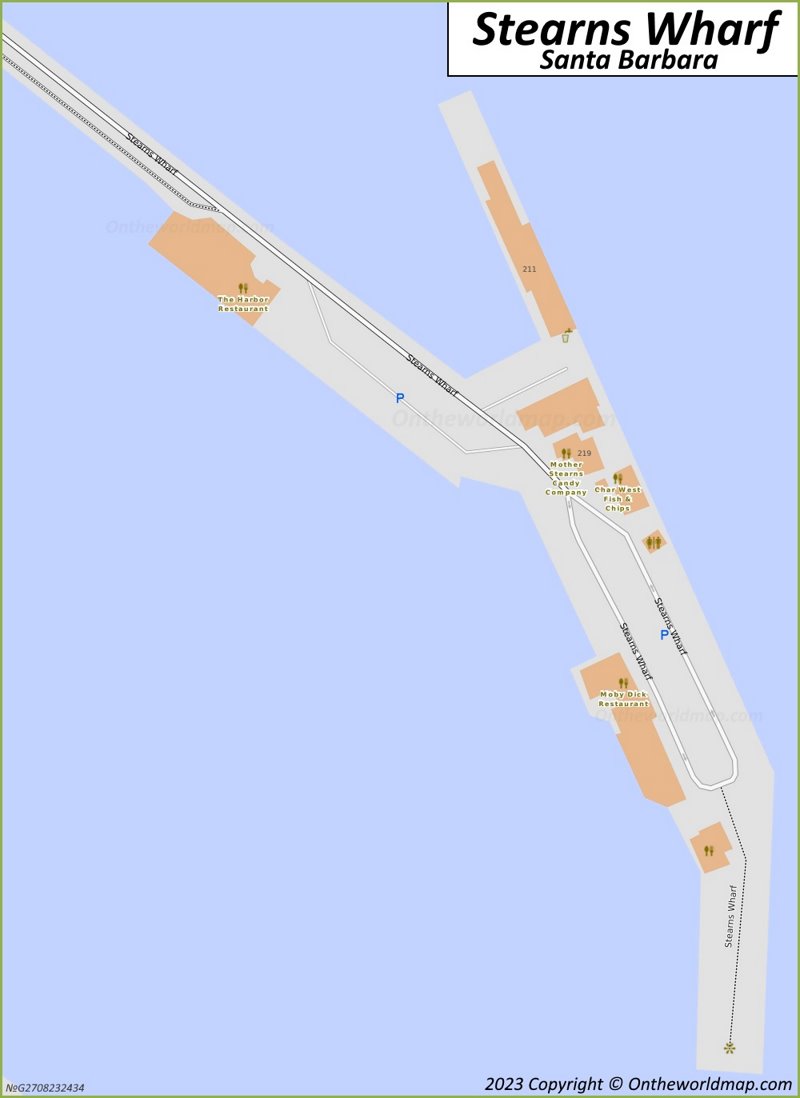 Stearns Wharf Map