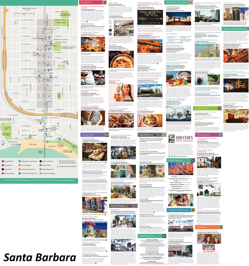 Tourist Map of Downtown Santa Barbara