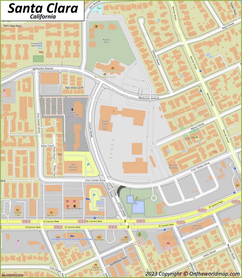 Downtown Santa Clara Map