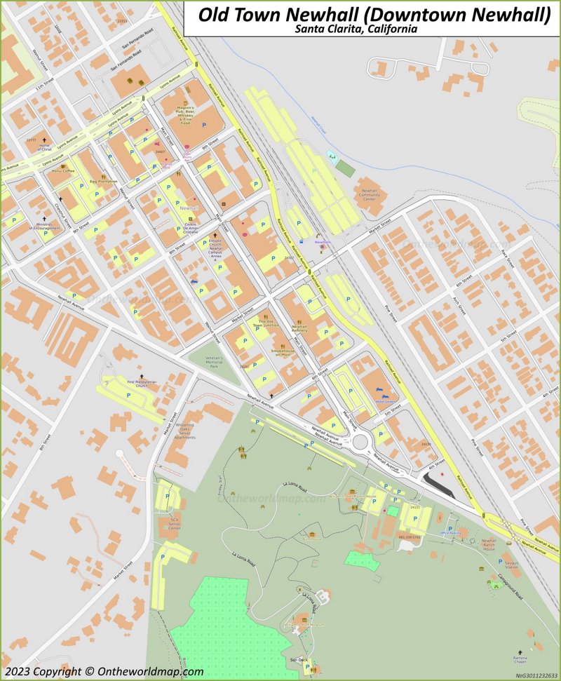 Old Town Newhall (Downtown Newhall) Map