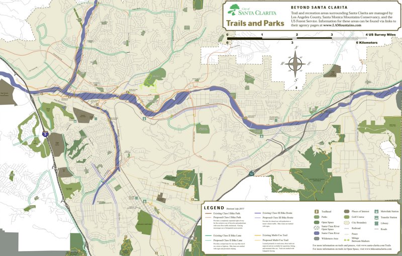 Santa Clarita Parks And Trails Map