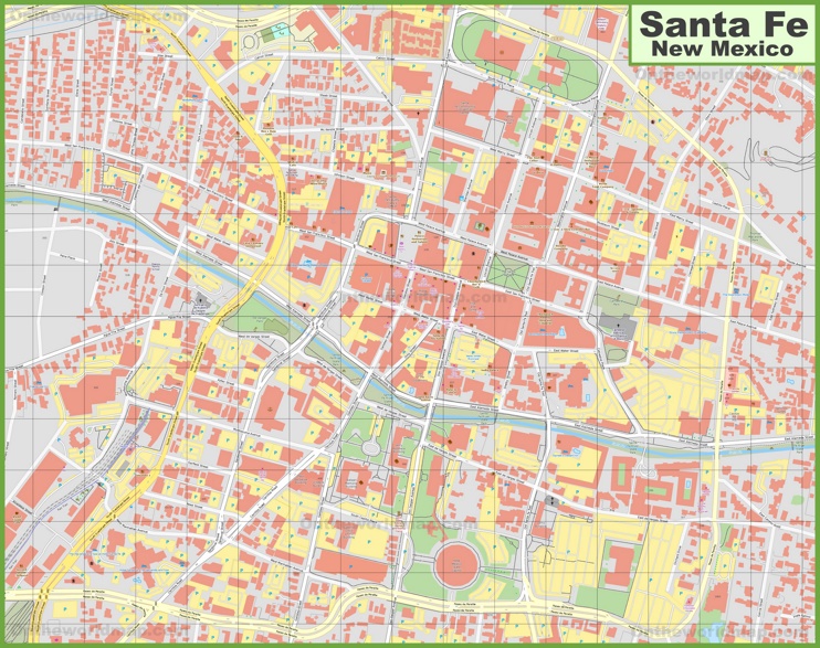 Santa Fe downtown map