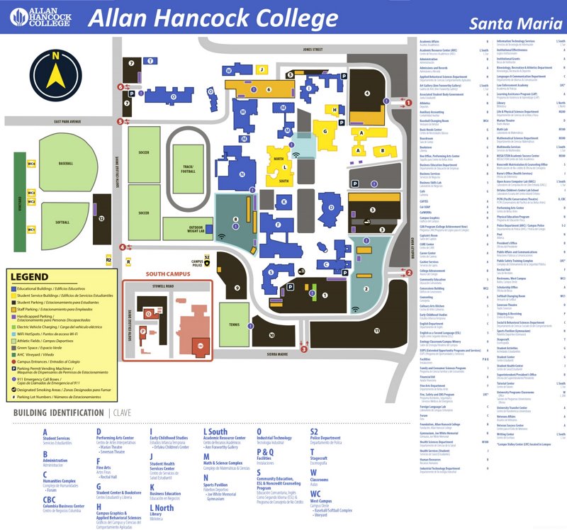 Allan Hancock College Campus Map