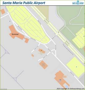 Santa Maria Public Airport Map