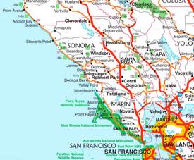 Santa Rosa Area Road Map