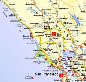 Santa Rosa Area Tourist Map