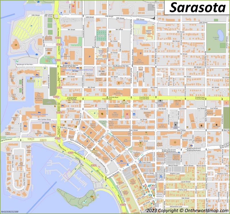 Downtown Sarasota Map