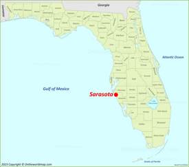 Sarasota Location On The Florida Map