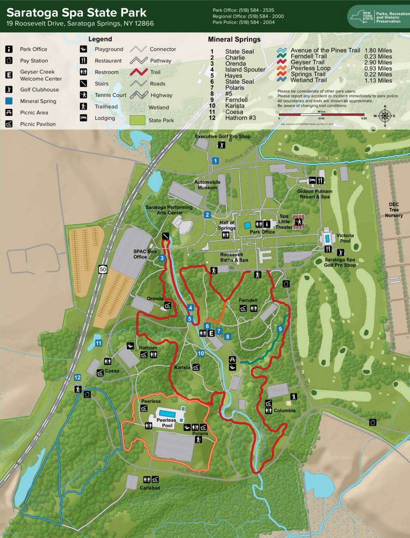 Saratoga Spa State Park Map