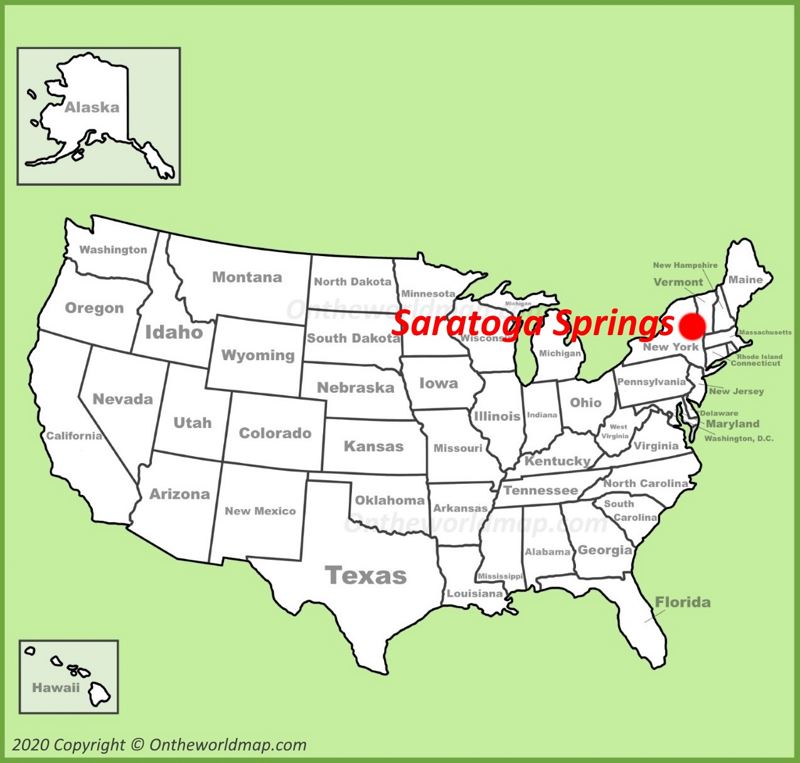 Saratoga Springs location on the U.S. Map