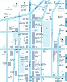 Tourist Map of Downtown Saratoga Springs