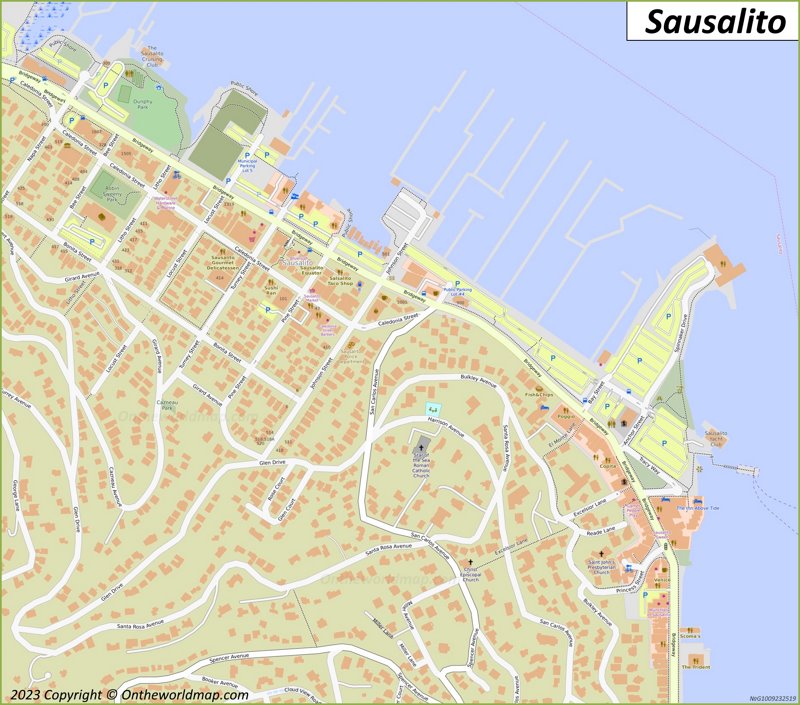 Downtown Sausalito Map