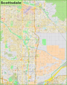 Large detailed map of Scottsdale