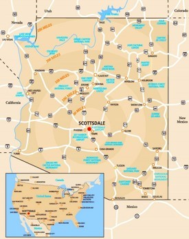 Scottsdale area road map