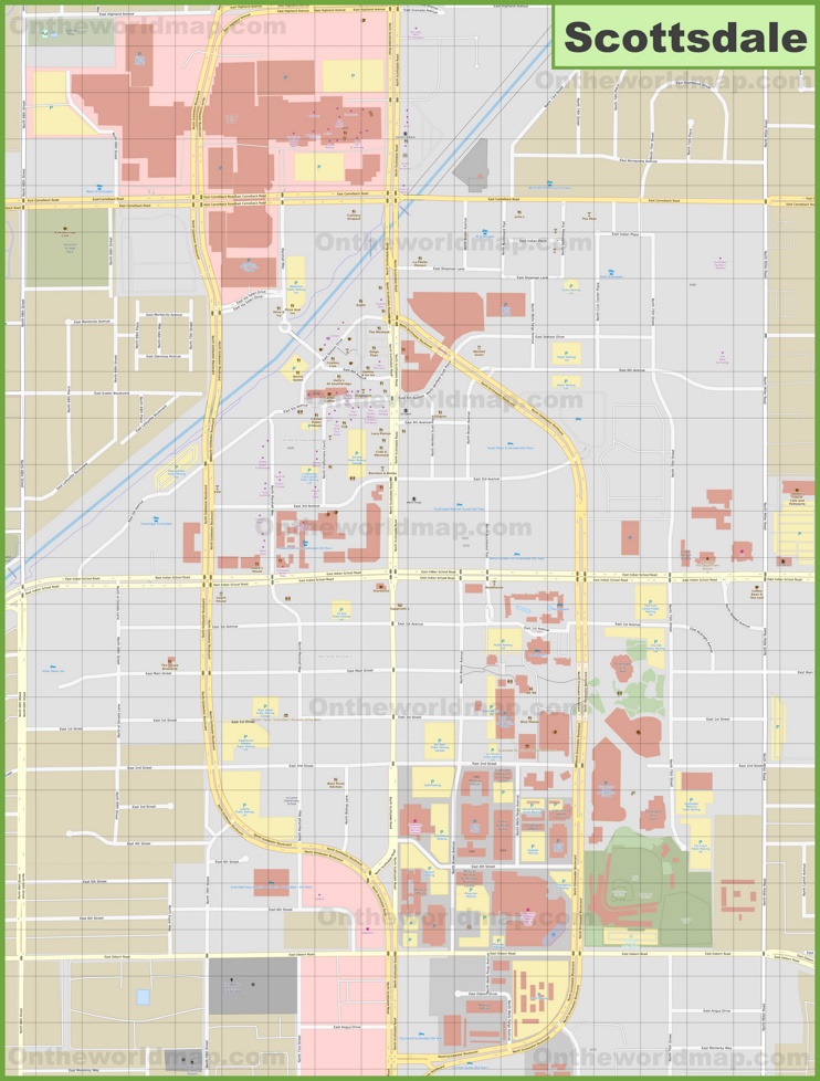 Scottsdale downtown map