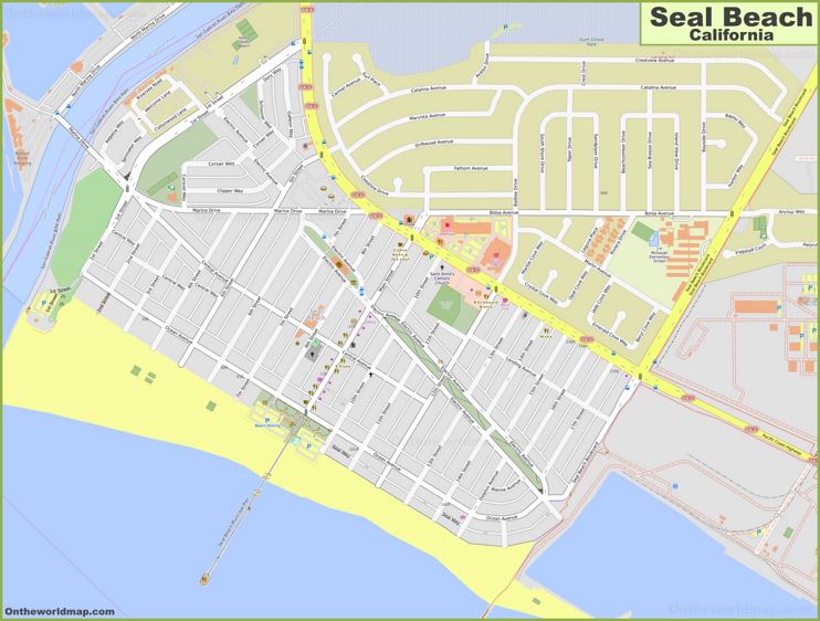 Detailed Map Of Seal Beach Max 