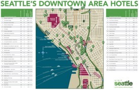 Seattle downtown hotels map