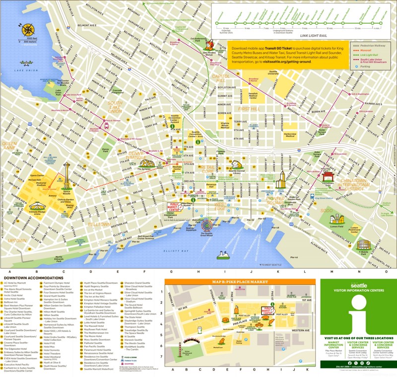 Seattle hotel map