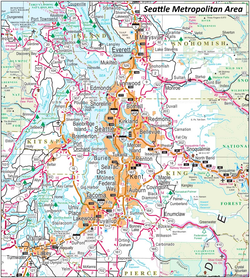Seattle Metropolitan Area Map