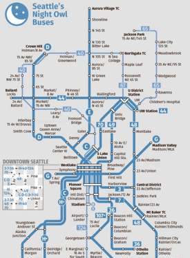 Seattle Night Owl Buses Map
