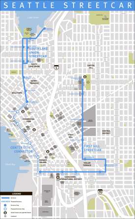 Seattle streetcar map