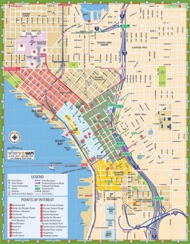 Seattle tourist map