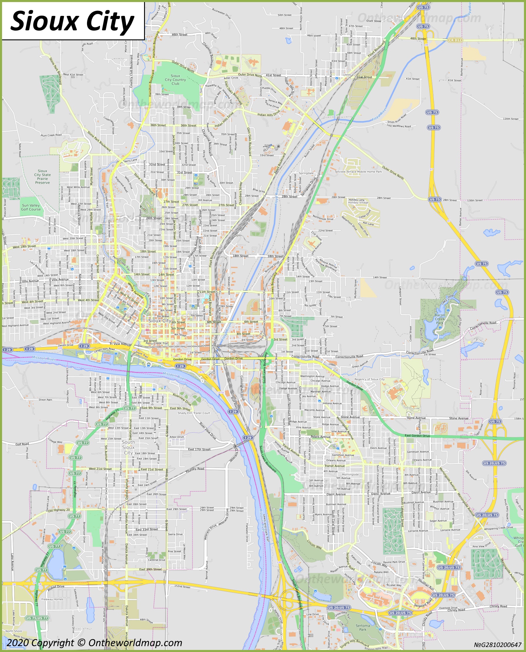 Sioux City Map Iowa U S Discover Sioux City With Detailed Maps