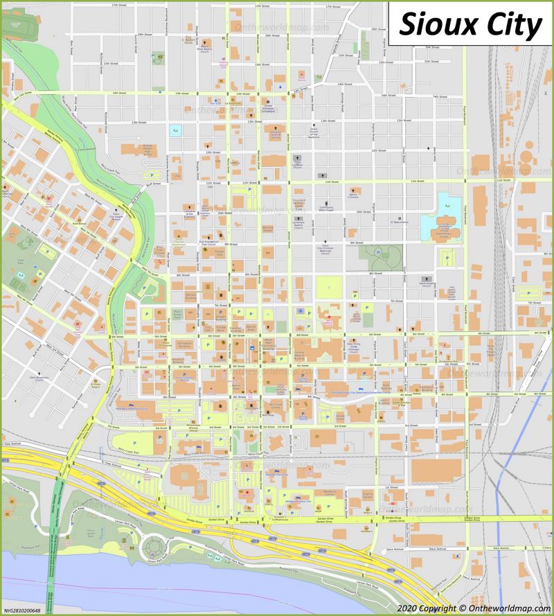 Sioux City Downtown Map