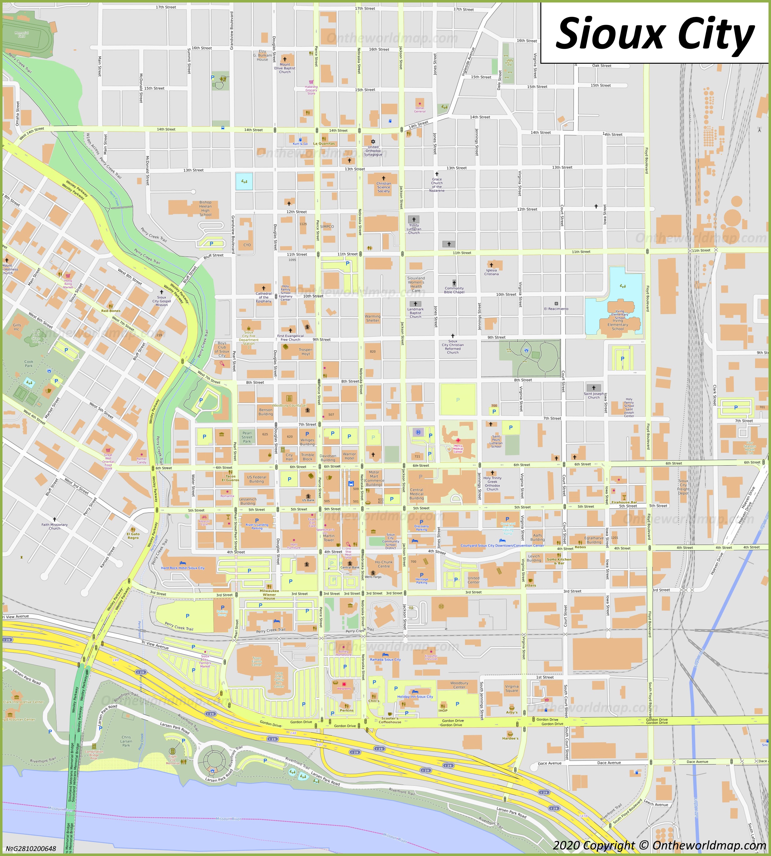 Sioux City Map Iowa U S Discover Sioux City With Detailed Maps