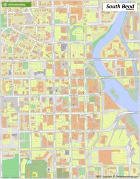 Downtown South Bend Map