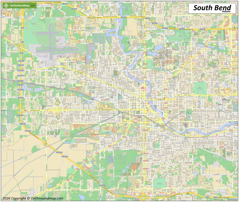 Map of South Bend
