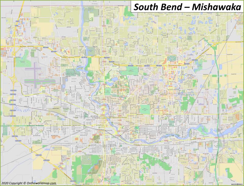 Map of South Bend – Mishawaka