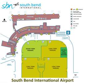 South Bend International Airport Map