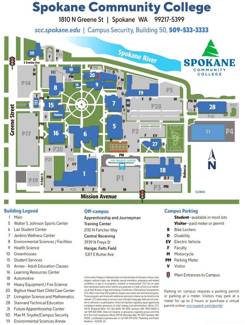 Spokane Community College Campus Map