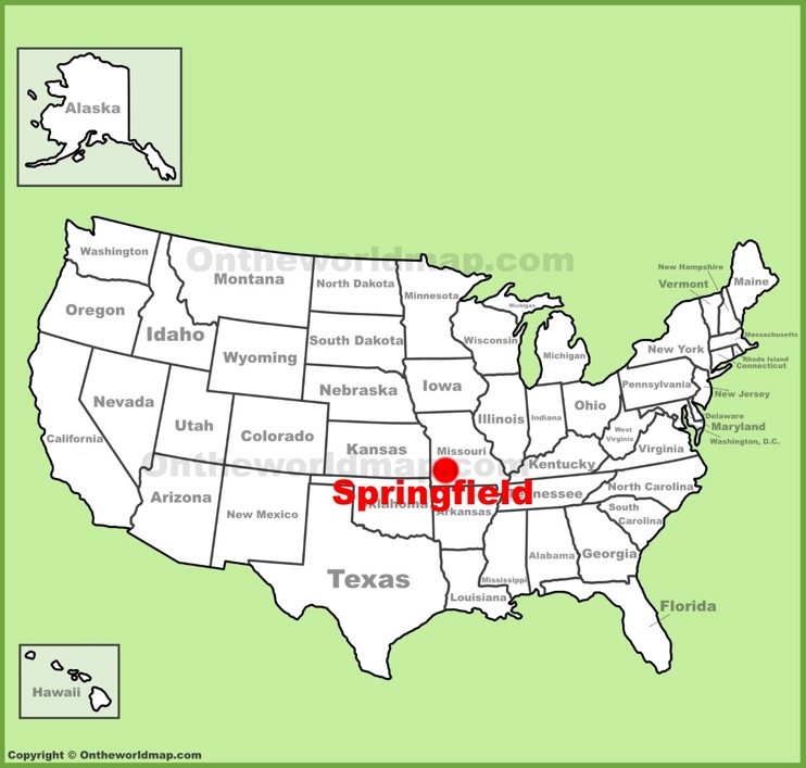 Springfield (Missouri) location on the U.S. Map