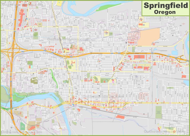 Large detailed map of Springfield