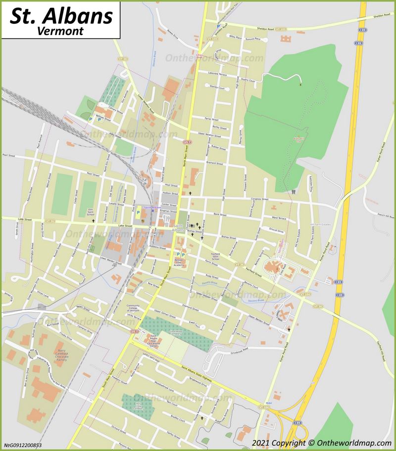 Map of St. Albans VT