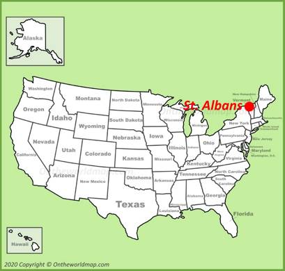 St. Albans VT Location Map