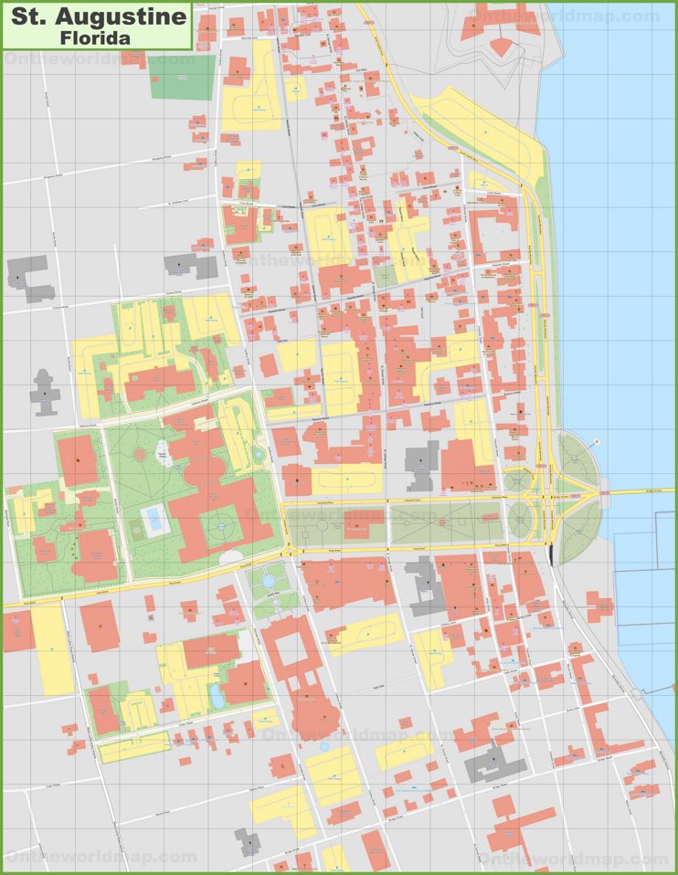 St. Augustine downtown map